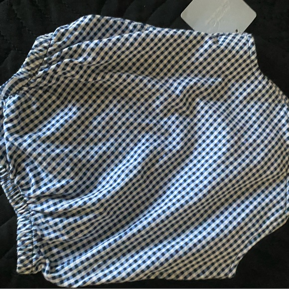 NWT Disney Baby Winnie The Pooh Retro Blue White Gingham Romper Overalls 6-9mo - Picture 9 of 11